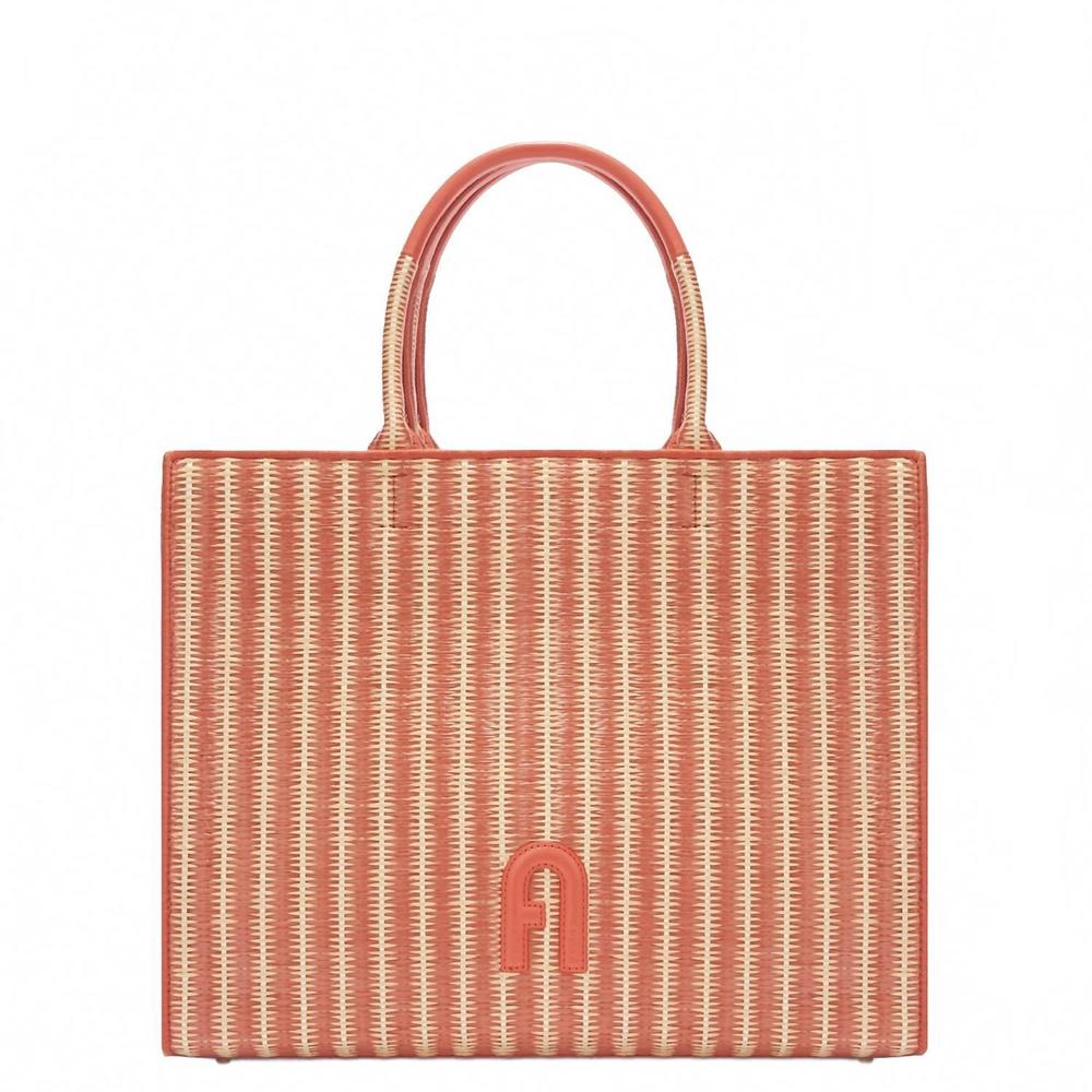 Furla Red and Cream Tote Bag